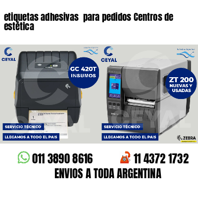 etiquetas adhesivas para pedidos Centros de estética