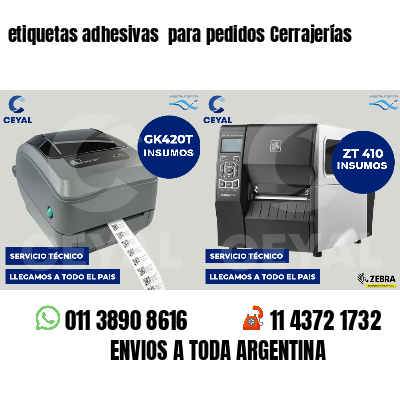 etiquetas adhesivas para pedidos Cerrajerías