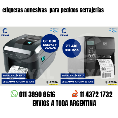 etiquetas adhesivas para pedidos Cerrajerías