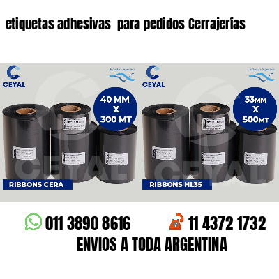 etiquetas adhesivas  para pedidos Cerrajerías