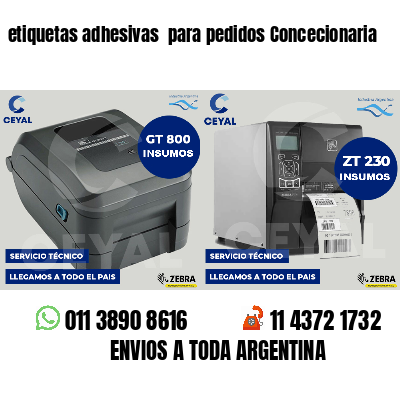etiquetas adhesivas para pedidos Concecionaria