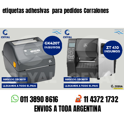 etiquetas adhesivas para pedidos Corralones