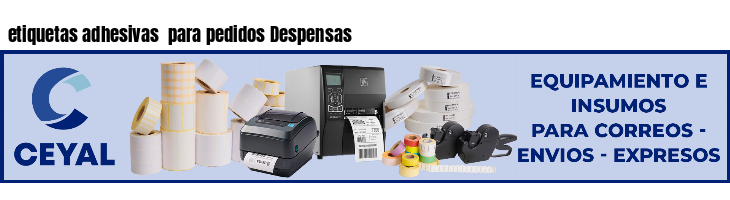 etiquetas adhesivas para pedidos Despensas
