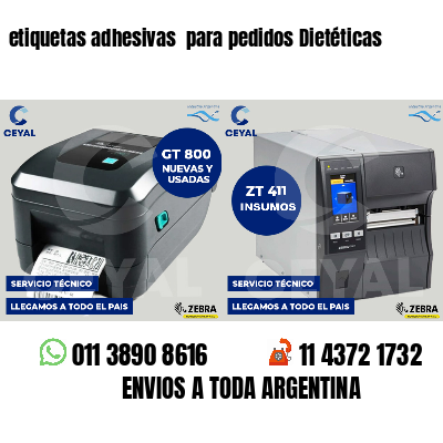 etiquetas adhesivas  para pedidos Dietéticas