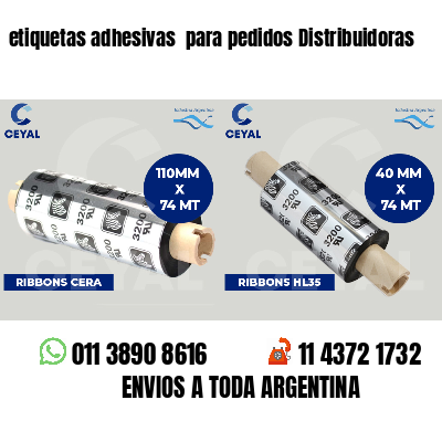 etiquetas adhesivas  para pedidos Distribuidoras