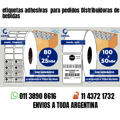 etiquetas adhesivas para pedidos Distribuidoras de bebidas