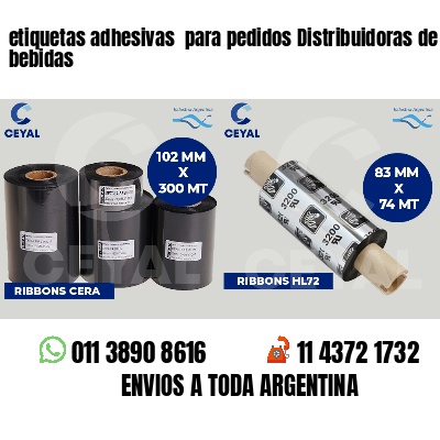 etiquetas adhesivas  para pedidos Distribuidoras de bebidas