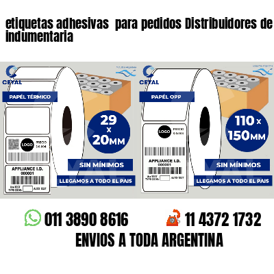 etiquetas adhesivas  para pedidos Distribuidores de indumentaria