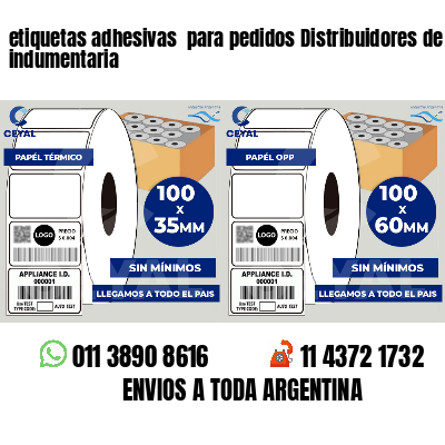 etiquetas adhesivas  para pedidos Distribuidores de indumentaria