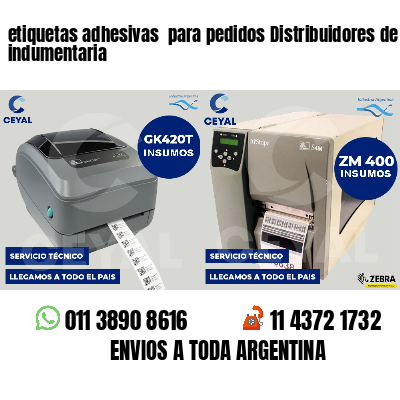 etiquetas adhesivas  para pedidos Distribuidores de indumentaria