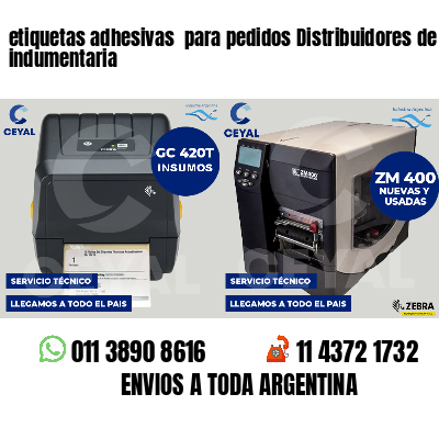 etiquetas adhesivas  para pedidos Distribuidores de indumentaria