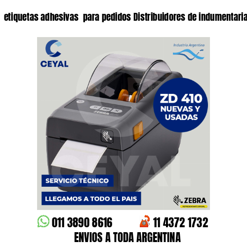 etiquetas adhesivas  para pedidos Distribuidores de indumentaria