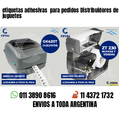 etiquetas adhesivas  para pedidos Distribuidores de juguetes