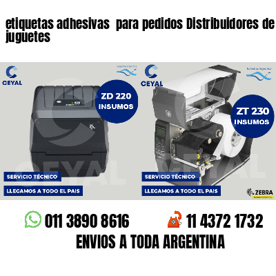 etiquetas adhesivas  para pedidos Distribuidores de juguetes