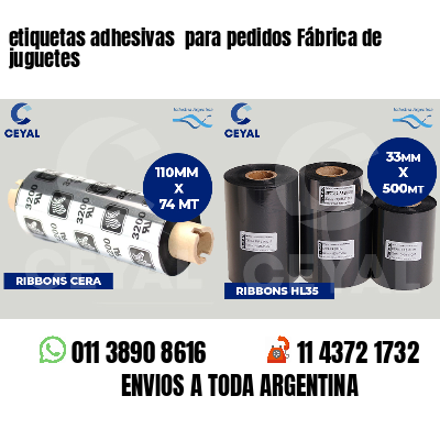 etiquetas adhesivas para pedidos Fábrica de juguetes