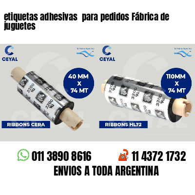 etiquetas adhesivas  para pedidos Fábrica de juguetes