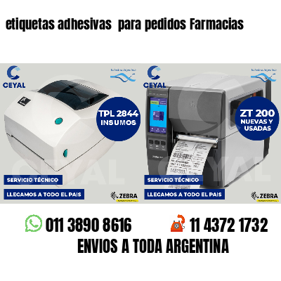 etiquetas adhesivas  para pedidos Farmacias