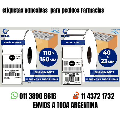 etiquetas adhesivas para pedidos Farmacias