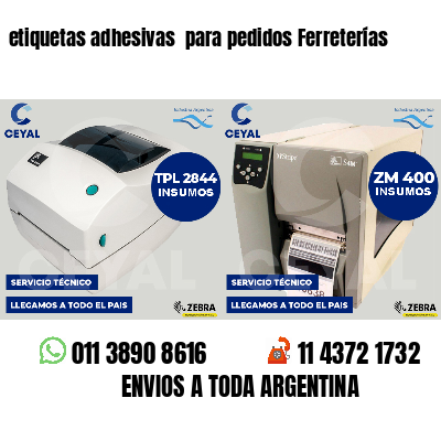 etiquetas adhesivas  para pedidos Ferreterías