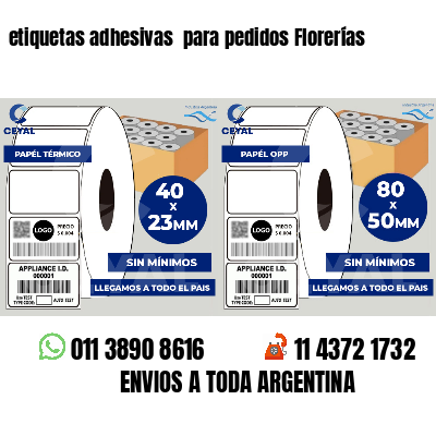 etiquetas adhesivas  para pedidos Florerías