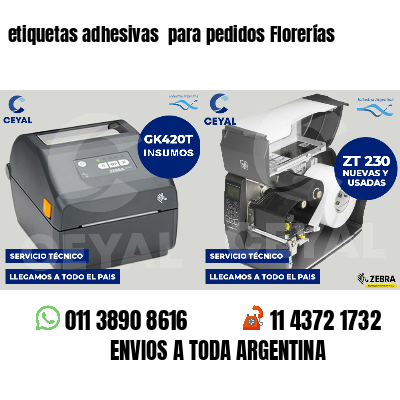 etiquetas adhesivas  para pedidos Florerías