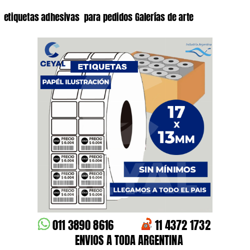etiquetas adhesivas  para pedidos Galerías de arte