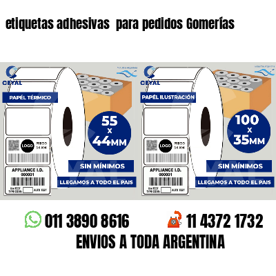 etiquetas adhesivas para pedidos Gomerías