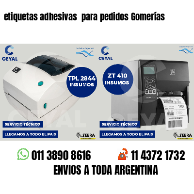 etiquetas adhesivas para pedidos Gomerías