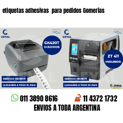etiquetas adhesivas para pedidos Gomerías