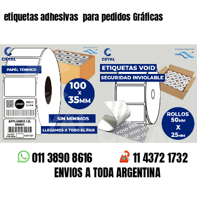 etiquetas adhesivas  para pedidos Gráficas