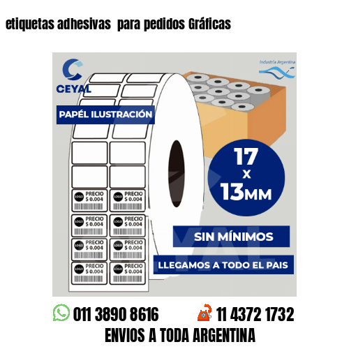 etiquetas adhesivas  para pedidos Gráficas