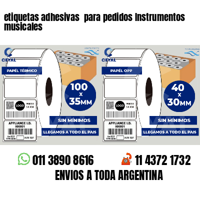 etiquetas adhesivas  para pedidos Instrumentos musicales