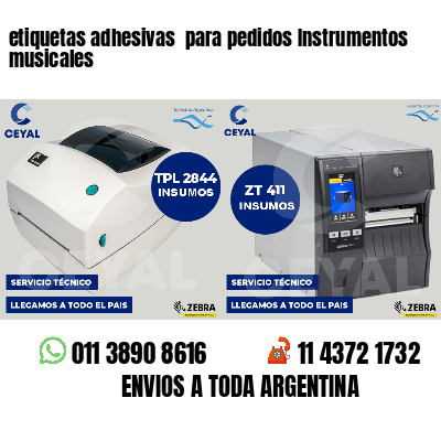 etiquetas adhesivas  para pedidos Instrumentos musicales