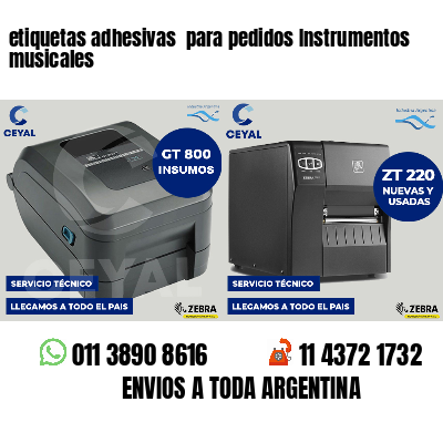 etiquetas adhesivas  para pedidos Instrumentos musicales