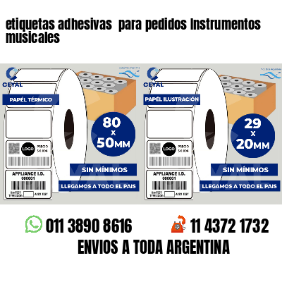 etiquetas adhesivas  para pedidos Instrumentos musicales