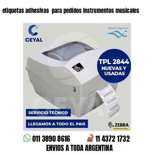 etiquetas adhesivas  para pedidos Instrumentos musicales