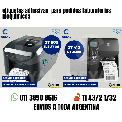 etiquetas adhesivas  para pedidos Laboratorios bioquímicos