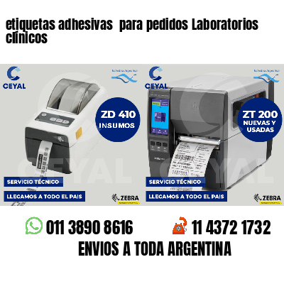 etiquetas adhesivas  para pedidos Laboratorios clínicos