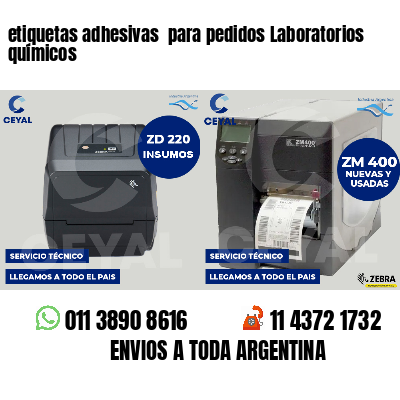etiquetas adhesivas para pedidos Laboratorios químicos