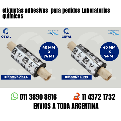 etiquetas adhesivas  para pedidos Laboratorios químicos