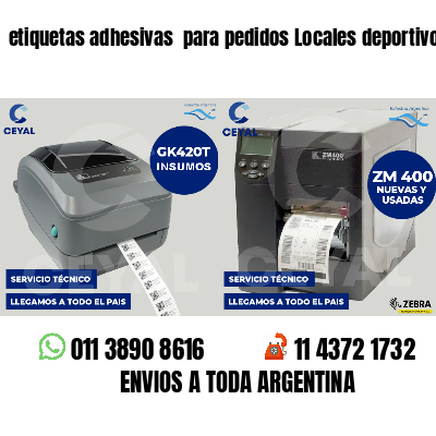 etiquetas adhesivas  para pedidos Locales deportivos