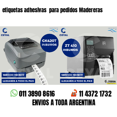 etiquetas adhesivas para pedidos Madereras