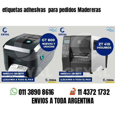 etiquetas adhesivas para pedidos Madereras