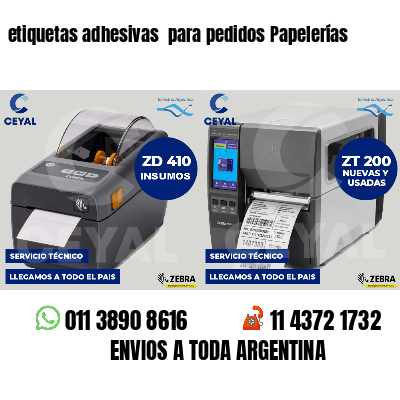 etiquetas adhesivas  para pedidos Papelerías