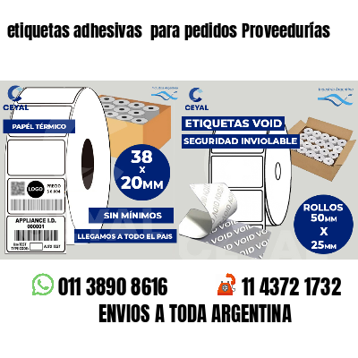 etiquetas adhesivas  para pedidos Proveedurías