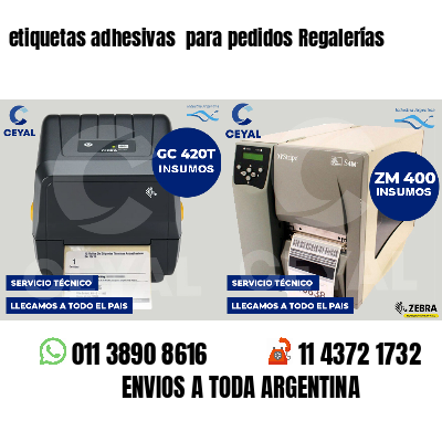 etiquetas adhesivas  para pedidos Regalerías