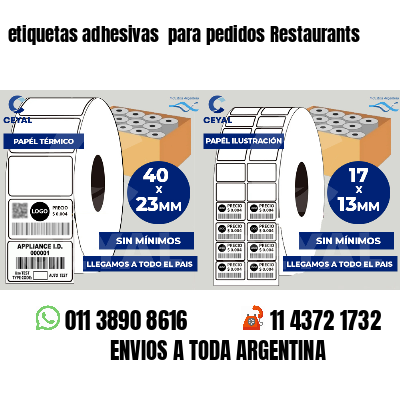 etiquetas adhesivas  para pedidos Restaurants