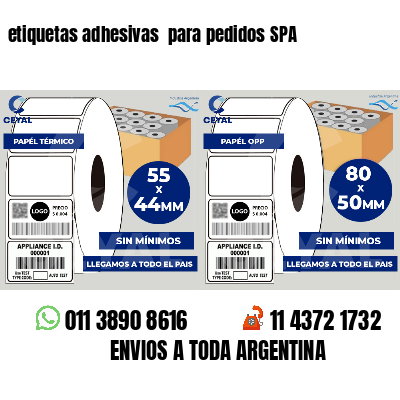 etiquetas adhesivas para pedidos SPA