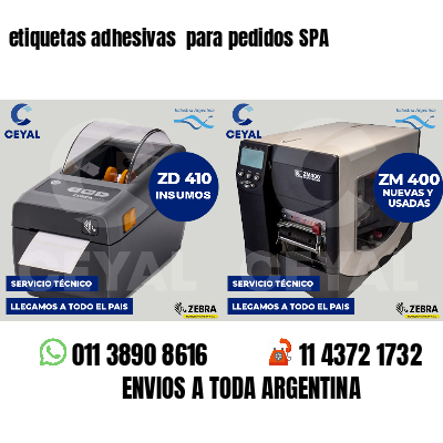 etiquetas adhesivas para pedidos SPA