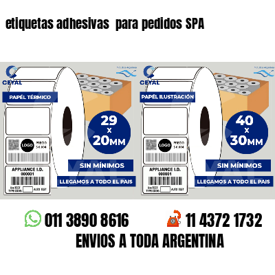 etiquetas adhesivas para pedidos SPA